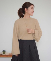 シャギーショートニット
