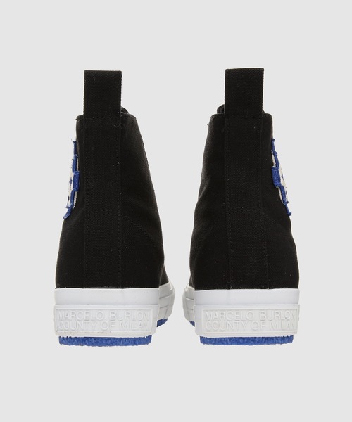 MARCELO BURLON（マルセロ・バーロン）の「CROSS PATCH HIGH VULCANIZED（スニーカー・メンズ・ブラック×ホワイト・40/41/42/43）」の4枚目の写真