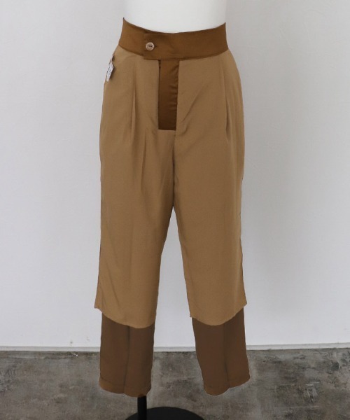 RASW（ラス）の「［RASW］サテンタックテーパードパンツ（スラックス・レディース・ダークネイビー/キャメル・S/M/L）」の7枚目の写真