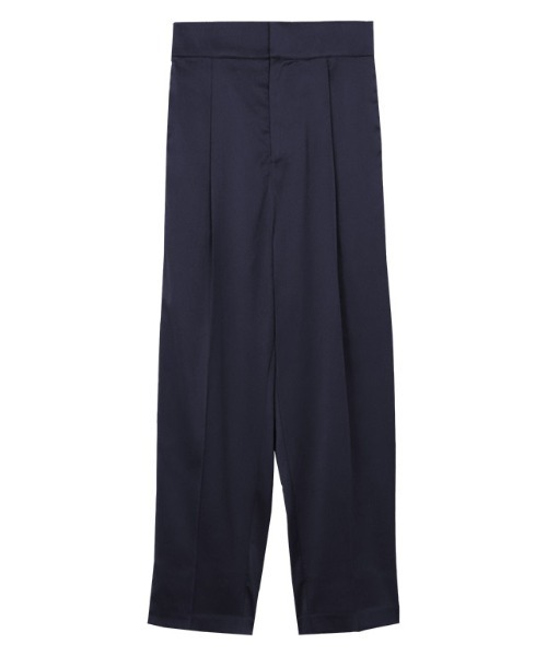 RASW（ラス）の「［RASW］サテンタックテーパードパンツ（スラックス・レディース・ダークネイビー/キャメル・S/M/L）」の8枚目の写真
