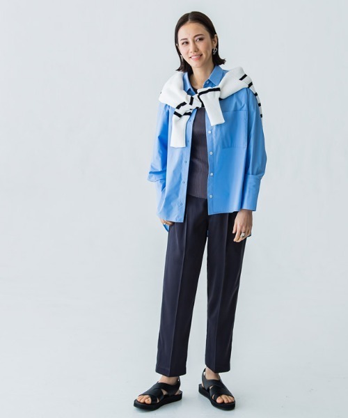 RASW（ラス）の「［RASW］サテンタックテーパードパンツ（スラックス・レディース・ダークネイビー/キャメル・S/M/L）」の17枚目の写真