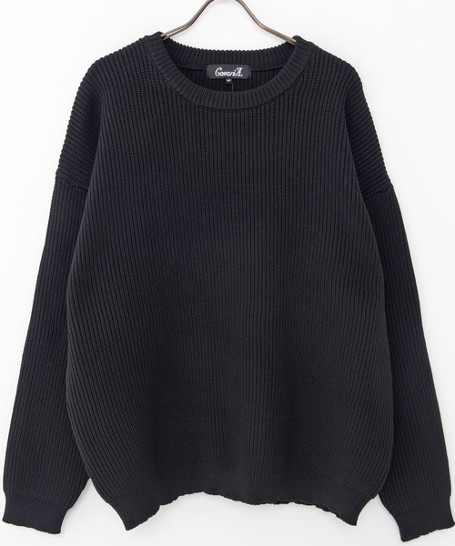 CavariA（キャバリア）の「『CavariA/キャバリア』5G畦編みクルーネックニットプルオーバー（ニット/セーター・メンズ・グレー/ピンク系その他/オフホワイト/ブラック/ベージュ・M/L）」の9枚目の写真