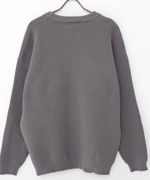 CavariA（キャバリア）の「『CavariA/キャバリア』5G畦編みクルーネックニットプルオーバー（ニット/セーター・メンズ・グレー/ピンク系その他/オフホワイト/ブラック/ベージュ・M/L）」の14枚目の写真