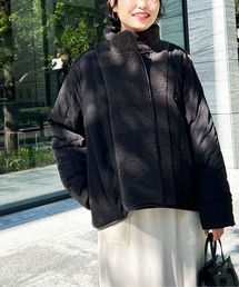 Chez toi | ボア×中綿スタンドネックジャケット(ダウンジャケット/コート)