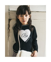 BeBe | BeBe/ハートジャガード刺繍ニット(100~150cm)(ニット/セーター)