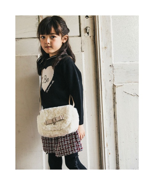 BeBe（ベベ）の「BeBe/ハートジャガード刺繍ニット(100~150cm)（ニット/セーター・キッズ・ブラック/オフホワイト・110/130/140/100/120/150）」の11枚目の写真