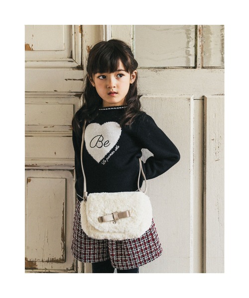 BeBe（ベベ）の「BeBe/ハートジャガード刺繍ニット(100~150cm)（ニット/セーター・キッズ・ブラック/オフホワイト・110/130/140/100/120/150）」の17枚目の写真