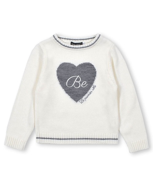BeBe（ベベ）の「BeBe/ハートジャガード刺繍ニット(100~150cm)（ニット/セーター・キッズ・ブラック/オフホワイト・110/130/140/100/120/150）」の22枚目の写真