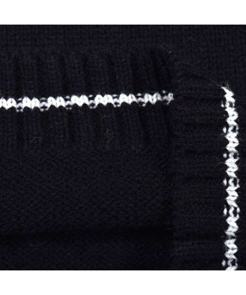 BeBe（ベベ）の「BeBe/ハートジャガード刺繍ニット(100~150cm)（ニット/セーター・キッズ・ブラック/オフホワイト・110/130/140/100/120/150）」の5枚目の写真