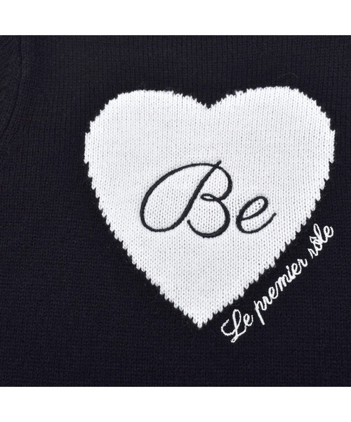 BeBe（ベベ）の「BeBe/ハートジャガード刺繍ニット(100~150cm)（ニット/セーター・キッズ・ブラック/オフホワイト・110/130/140/100/120/150）」の19枚目の写真