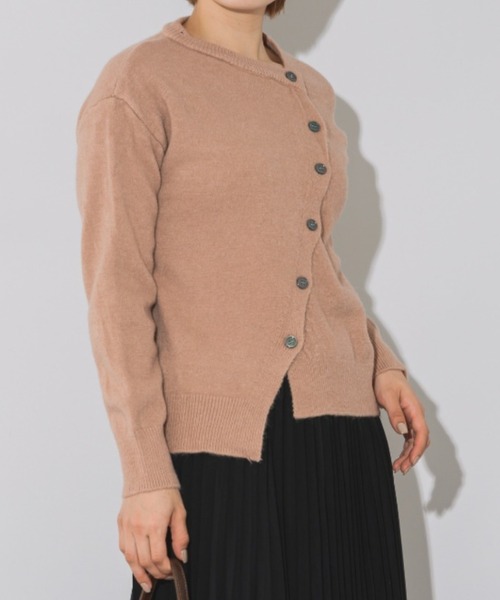 セール】斜めボタンカーディガン（カーディガン/ボレロ）｜mebole