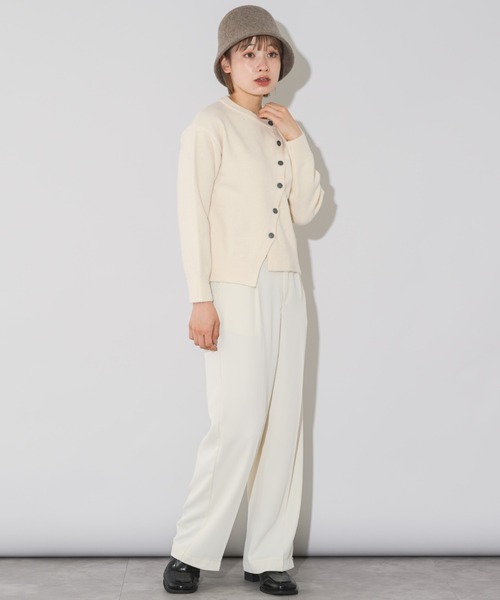 mebole(メボレ)の「斜めボタンカーディガン(カーディガン/ボレロ・レディース・アイボリー/ブラック/グレー/レッド/ベージュ・FREE)」の16枚目の写真