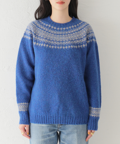 JOURNAL STANDARD(ジャーナルスタンダード)の「【JOHN TULLOCH/ジョンタロック】 SHETLAND WOOL NORDIC P/O KN:ニット(ニット/セーター・レディース・チャコールグレー/ブルー/イエロー・40)」の20枚目の写真