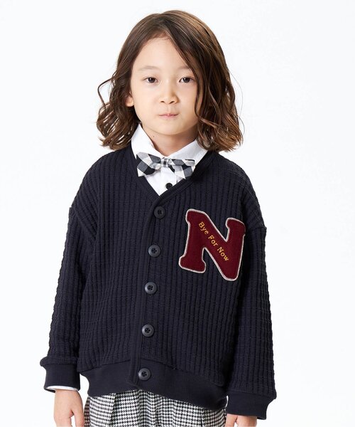 F.O.KIDS(エフオーキッズ)の「BIGワッフルフェルトAPカーディガン(カーディガン/ボレロ・キッズ・グリーン/アイボリー/ネイビー・110/130/140/100/120/95/90/80)」の3枚目の写真