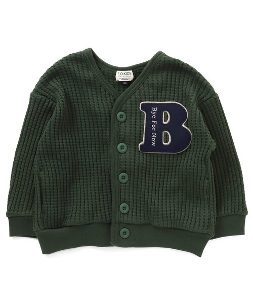 F.O.KIDS(エフオーキッズ)の「BIGワッフルフェルトAPカーディガン(カーディガン/ボレロ・キッズ・グリーン/アイボリー/ネイビー・110/130/140/100/120/95/90/80)」の8枚目の写真