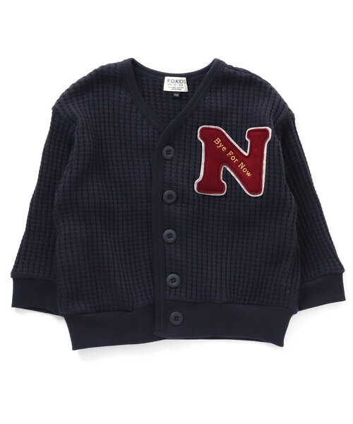 F.O.KIDS(エフオーキッズ)の「BIGワッフルフェルトAPカーディガン(カーディガン/ボレロ・キッズ・グリーン/アイボリー/ネイビー・110/130/140/100/120/95/90/80)」の9枚目の写真