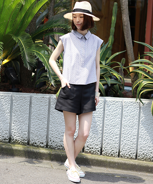 Ray BEAMS（レイビームス）の「Ray BEAMS / ストライプ 小花 バックラップ シャツ（シャツ/ブラウス・レディース・ブラック/ネイビー・0/1）」の15枚目の写真