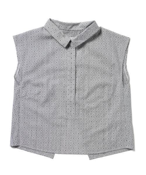 Ray BEAMS（レイビームス）の「Ray BEAMS / ストライプ 小花 バックラップ シャツ（シャツ/ブラウス・レディース・ブラック/ネイビー・0/1）」の8枚目の写真