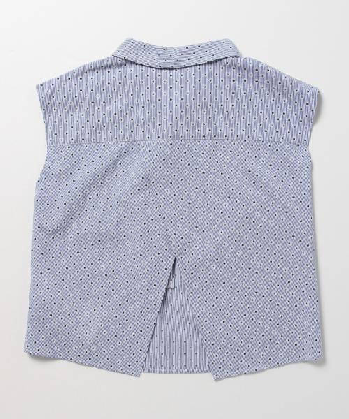 Ray BEAMS（レイビームス）の「Ray BEAMS / ストライプ 小花 バックラップ シャツ（シャツ/ブラウス・レディース・ブラック/ネイビー・0/1）」の12枚目の写真