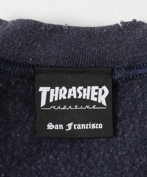 THRASHER×JOURNAL STANDARD 別注 クルーネック ネイビー THRASHER（スラッシャー）の「【THRASHER×JOURNAL STANDARD
