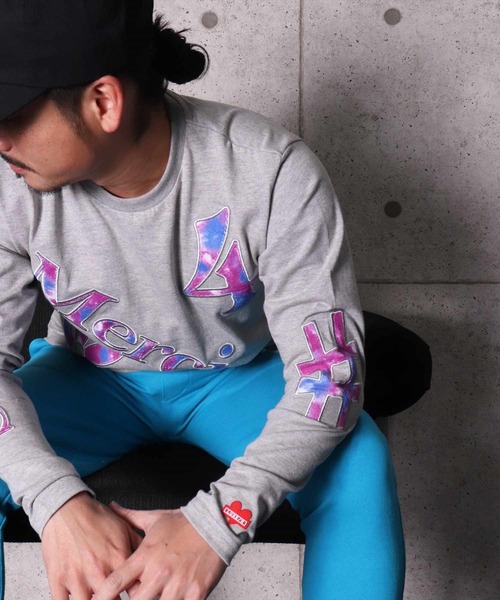 LUXE/R(ラグジュ)の「(RM)【ユニセックス】【LUXE/R】モノグラム ビッグ ロゴ タイダイ ワッペン 長袖 Tシャツ(Tシャツ/カットソー・メンズ・ホワイト/グレー/ブラック・MEDIUM/LARGE)」の7枚目の写真