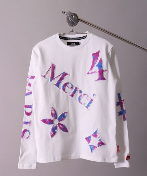 LUXE/R(ラグジュ)の「(RM)【ユニセックス】【LUXE/R】モノグラム ビッグ ロゴ タイダイ ワッペン 長袖 Tシャツ(Tシャツ/カットソー・メンズ・ホワイト/グレー/ブラック・MEDIUM/LARGE)」の13枚目の写真