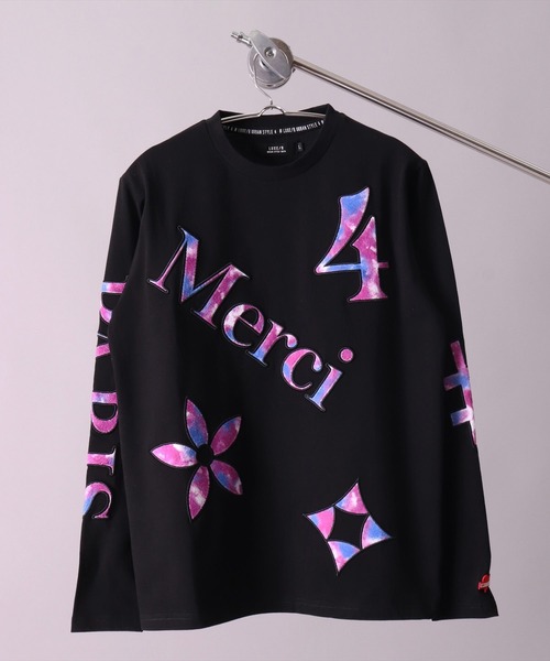 LUXE/R(ラグジュ)の「(RM)【ユニセックス】【LUXE/R】モノグラム ビッグ ロゴ タイダイ ワッペン 長袖 Tシャツ(Tシャツ/カットソー・メンズ・ホワイト/グレー/ブラック・MEDIUM/LARGE)」の14枚目の写真