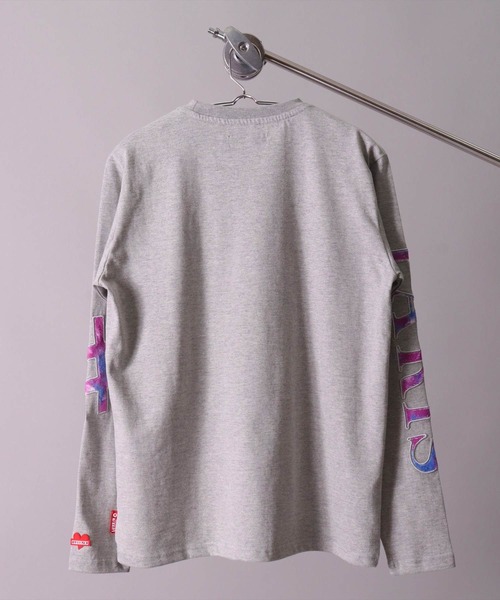 LUXE/R(ラグジュ)の「(RM)【ユニセックス】【LUXE/R】モノグラム ビッグ ロゴ タイダイ ワッペン 長袖 Tシャツ(Tシャツ/カットソー・メンズ・ホワイト/グレー/ブラック・MEDIUM/LARGE)」の16枚目の写真