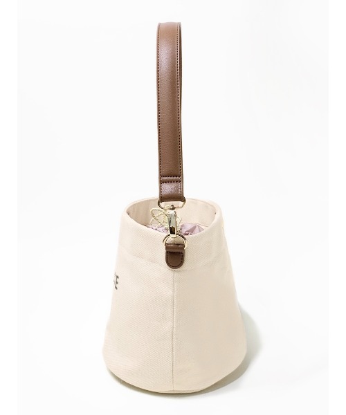 Soir,5 COCOTTE PARIS(ソワールイブニングココットパリ)の「Canvas Bucket bag(ハンドバッグ・レディース・ホワイト/キャメル/ブラック・FREE)」の12枚目の写真