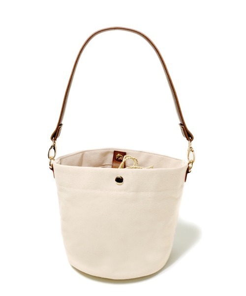 Soir,5 COCOTTE PARIS(ソワールイブニングココットパリ)の「Canvas Bucket bag(ハンドバッグ・レディース・ホワイト/キャメル/ブラック・FREE)」の13枚目の写真
