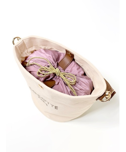 Soir,5 COCOTTE PARIS(ソワールイブニングココットパリ)の「Canvas Bucket bag(ハンドバッグ・レディース・ホワイト/キャメル/ブラック・FREE)」の15枚目の写真