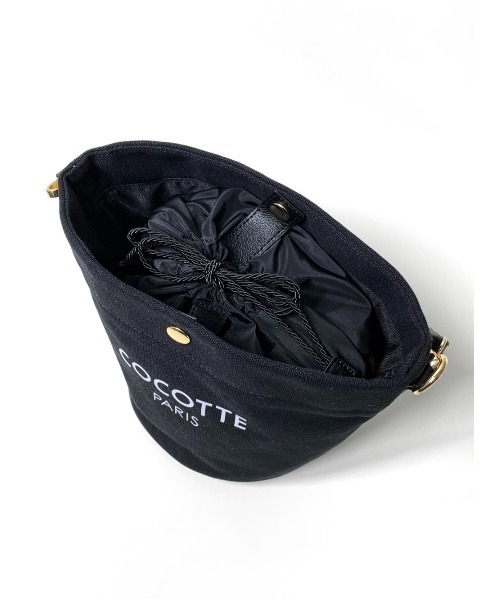 Soir,5 COCOTTE PARIS(ソワールイブニングココットパリ)の「Canvas Bucket bag(ハンドバッグ・レディース・ホワイト/キャメル/ブラック・FREE)」の18枚目の写真