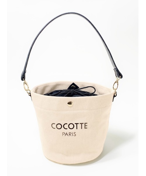 Soir,5 COCOTTE PARIS(ソワールイブニングココットパリ)の「Canvas Bucket bag(ハンドバッグ・レディース・ホワイト/キャメル/ブラック・FREE)」の19枚目の写真