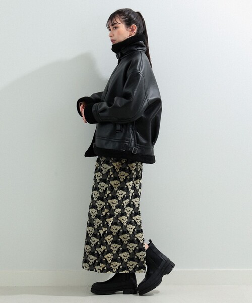 Ray BEAMS（レイビームス）の「REMME / サイドゴア ジップ ブーツ（ブーツ・レディース・ブラック/ホワイト・36/37/38/39）」の9枚目の写真