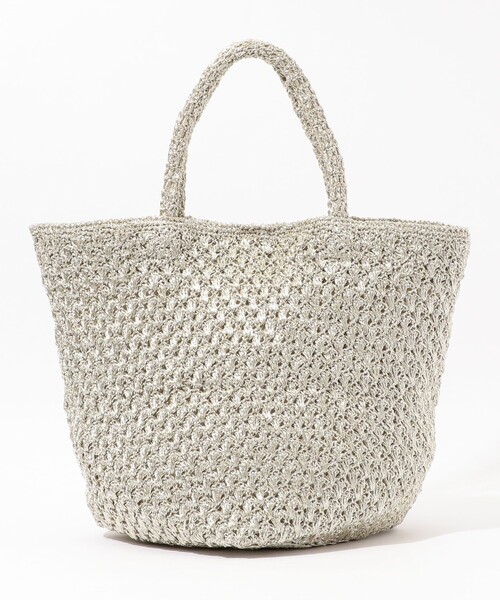 TOMORROWLAND （トゥモローランド）の「TOMORROWLAND メタリックリュレックス編みトートバッグ（トートバッグ・レディース・シルバー系その他・FREE）」の3枚目の写真