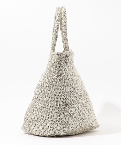 TOMORROWLAND （トゥモローランド）の「TOMORROWLAND メタリックリュレックス編みトートバッグ（トートバッグ・レディース・シルバー系その他・FREE）」の4枚目の写真