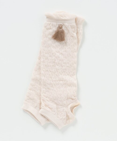 apres les cours（アプレレクール）の「くしゅくしゅトレンカ（レッグウォーマー・キッズ・ピンク/アイボリー・90）」の4枚目の写真