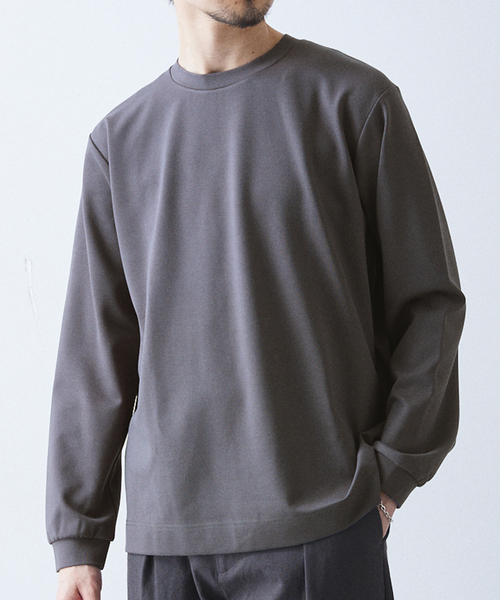 417 EDIFICE(フォーワンセブンエディフィス)の「コンパクトポンチ L/S カットソー【Made in Japan】(Tシャツ/カットソー・メンズ・ブラック/ブラック系その他/グレー/ホワイト/イエロー/グリーン・SMALL/MEDIUM/LARGE/X-LARGE)」の1枚目の写真