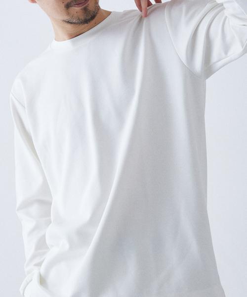 417 EDIFICE(フォーワンセブンエディフィス)の「コンパクトポンチ L/S カットソー【Made in Japan】(Tシャツ/カットソー・メンズ・ブラック/ブラック系その他/グレー/ホワイト/イエロー/グリーン・SMALL/MEDIUM/LARGE/X-LARGE)」の2枚目の写真
