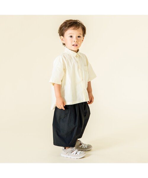 Ampersand（アンパサンド）の「【premier】タックボリューム半端丈パンツ（その他パンツ・キッズ・ブラウン/ライトインディゴブルー/ベージュ・70/80/90/100/110/120/130/140）」の4枚目の写真