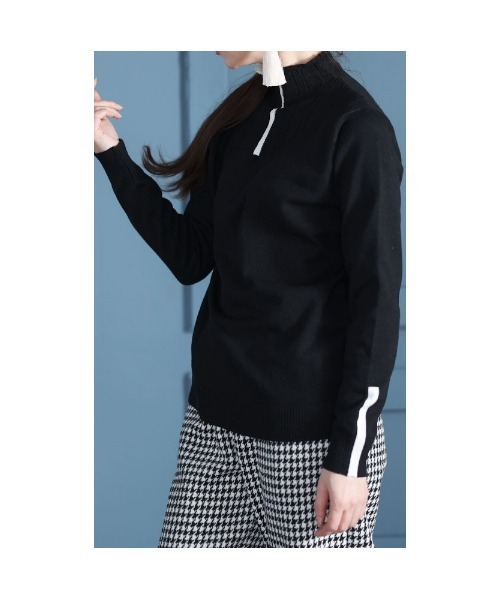 Sawa a la mode（サワアラモード）の「編み目ラインニット（ニット/セーター・レディース・グレー/ブラック・FREE）」の18枚目の写真