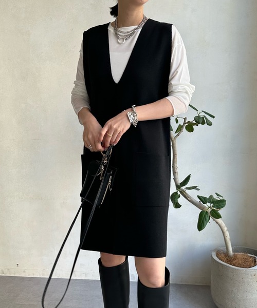 DouDou（ドゥドゥ）の「【WEB限定】ミラノリブチュニックワンピース  