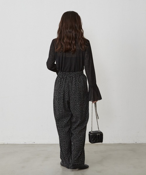 Shelly island（シェリーアイランド）の「袖フレアシアーカットソー（Tシャツ/カットソー・レディース・ホワイト/ブラック・FREE）」の8枚目の写真