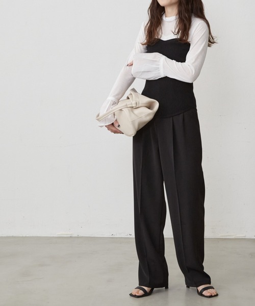 Shelly island（シェリーアイランド）の「袖フレアシアーカットソー（Tシャツ/カットソー・レディース・ホワイト/ブラック・FREE）」の16枚目の写真