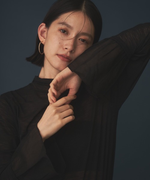 Shelly island（シェリーアイランド）の「袖フレアシアーカットソー（Tシャツ/カットソー・レディース・ホワイト/ブラック・FREE）」の20枚目の写真