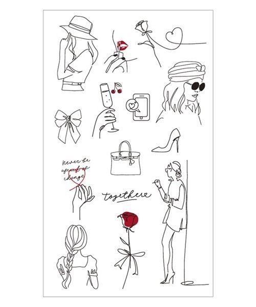 MARK'S（マークス）の「手帳デコ 転写ステッカー・M マークス（ステッカー/テープ・レディース・A/C/G/H/B/F/D/E・FREE）」の4枚目の写真