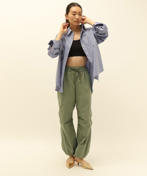 HEREIAM（ヘレイアム）の「【HEREIAM】撥水パラシュートパンツ（その他パンツ・レディース・オフホワイト/カーキ/ライトパープル/ブラック/ダークカーキ・SMALL/MEDIUM）」の13枚目の写真