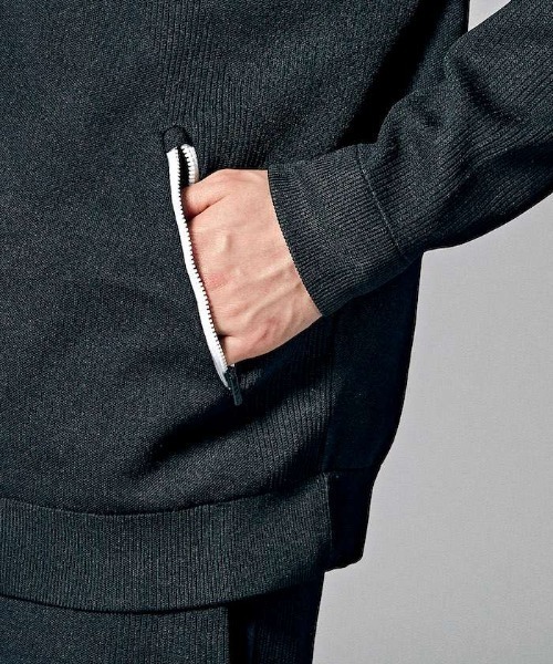 Munsingwear（マンシングウェア）の「『ENVOY エンボイ』ロゴジャカードニットブルゾン ゴルフウエア メンズ（ブルゾン・メンズ・グレー/ブラック/ネイビー・XL/L/M）」の12枚目の写真