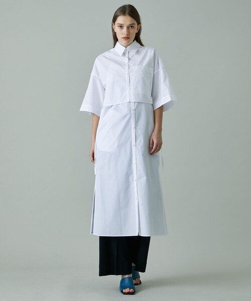 rito structure(リトストラクチャー)の「【rito structure/リトストラクチャー】コネクトシャツドレス(シャツワンピース・レディース・ホワイト/ブラック/ブルー・1)」の4枚目の写真
