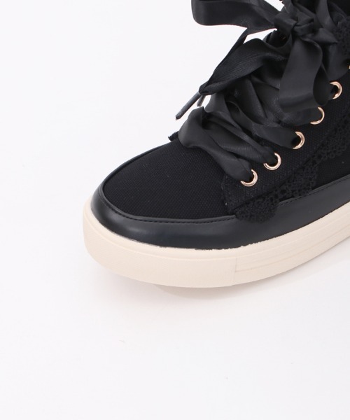 axes femme（アクシーズファム）の「折り返しレーススニーカー（スニーカー・レディース・ブラック/ピンク/キナリ・LARGE/MEDIUM）」の17枚目の写真